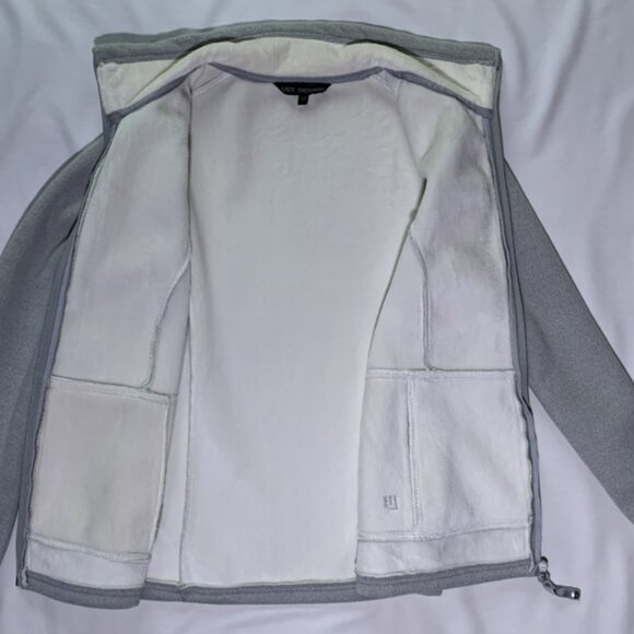 Lady Hathaway Lined Grey Fleece Zip-Up Jacket SMALL - Picture 11 of 12